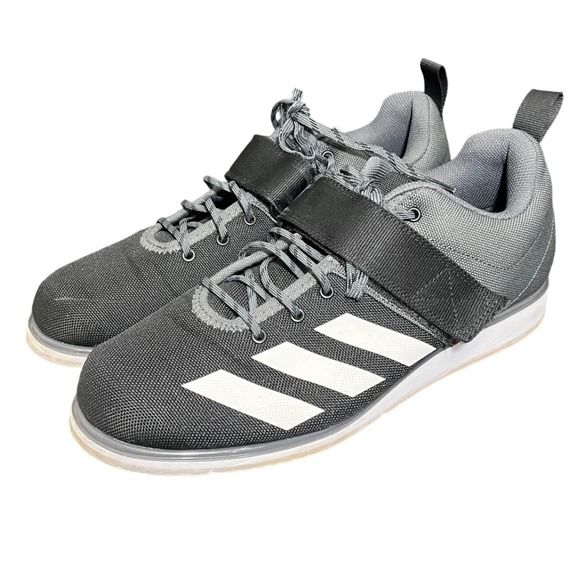 Adidas Powerlift 4 Weightlifting Shoes Mens‎ 11 Grey Black GZ5870 Training Gym main image 4